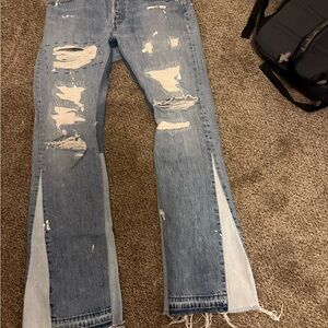 Gallery Dept Blue Distressed Men's Jeans